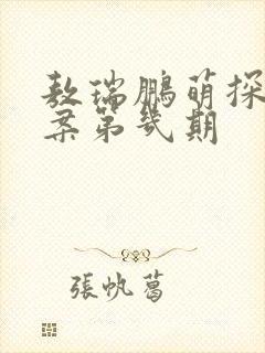 敖瑞鹏萌探探探案第几期