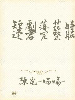 短剧落花时节又逢君完整版