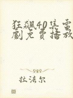 狂飙40集电视剧免费播放