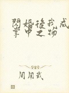 闪婚后我成大佬掌中之物