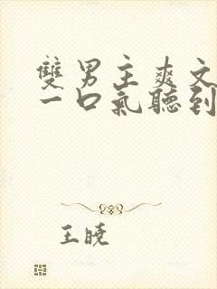 双男主爽文小说一口气听到结局