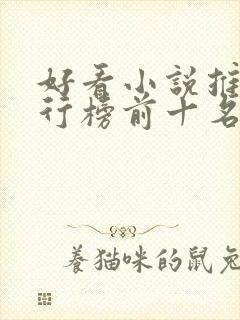 好看小说推荐排行榜前十名