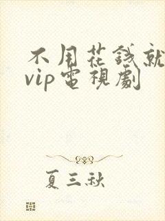 不用花钱就能看vip电视剧