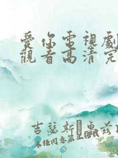 爱你电视剧免费观看高清完整版