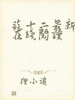 苏十二最新小说在线阅读