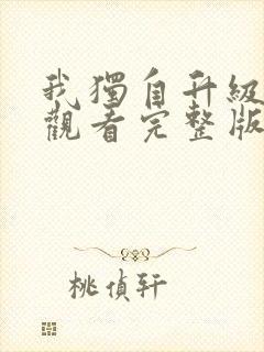 我独自升级在线观看完整版高清版