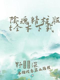 阴魂精校版txt全本下载