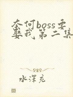 奈何boss要娶我第二集