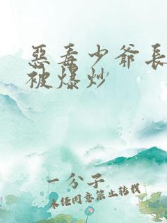 恶毒少爷长大后被爆炒