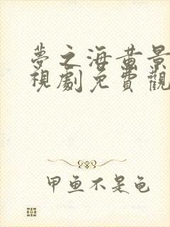 梦之海黄景瑜电视剧免费观看