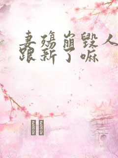 妻殇崩毁人生不跟新了嘛