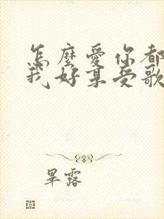 怎么爱你都不够我好享受歌词