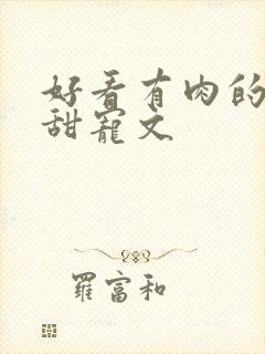 好看有肉的言情甜宠文