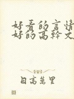 好看的言情文笔好的高干文