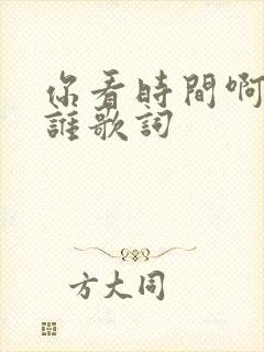 你看时间啊等过谁歌词