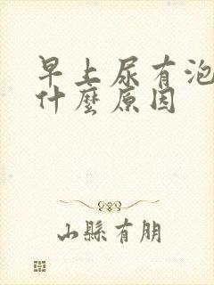 早上尿有泡泡是什么原因