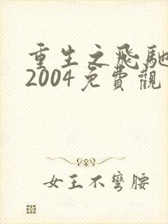 重生之飞驰人生2004免费观看