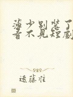 薄少别装了夫人看不见短剧免费观看