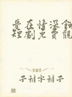 爱在情深蚀骨时短剧免费观看