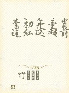 李初年童肖媛正道红途超前更新