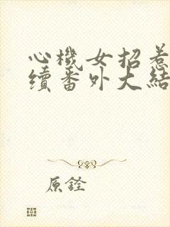 心机女招惹我后续番外大结局