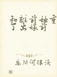 和离前她重生回了出嫁前