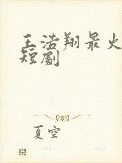 王浩翔最火十部短剧