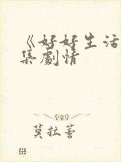 《好好生活》分集剧情