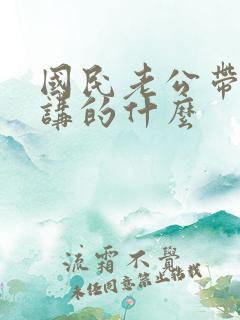 国民老公带回家讲的什么