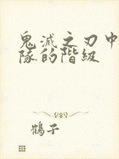 鬼灭之刃中鬼杀队的阶级