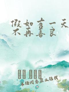 假如有一天,我不再善良