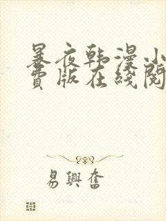 暴夜韩漫小说免费版在线阅读全文