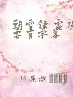 朝雪录 电视剧要有字幕