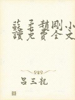 苏柔赵刚小说阅读免费全文