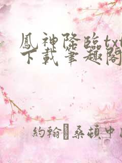 凤神降临txt下载笔趣阁