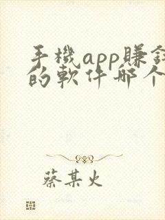 手机app赚钱的软件哪个好