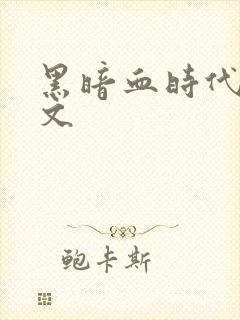黑暗血时代同人文