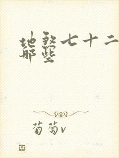 地煞七十二变有哪些