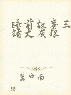 睡前故事三只小猪大灰狼