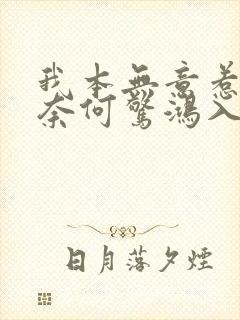 我本无意惹惊鸿奈何惊鸿入我心下一句