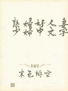 熟妇好人妻丰满少妇中文字幕