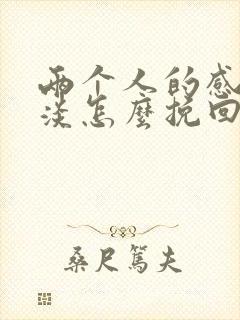 两个人的感情变淡怎么挽回