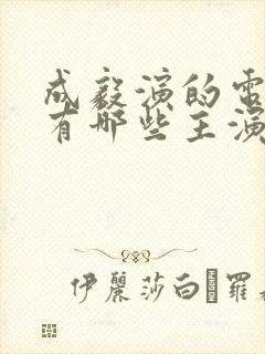 成毅演的电视剧有哪些主演