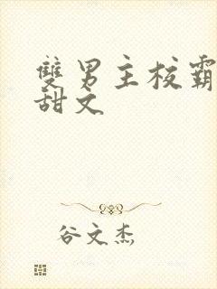 双男主校霸校园甜文