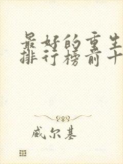 最好的重生小说排行榜前十名