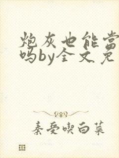 炮灰也能当老婆吗by全文免费阅读