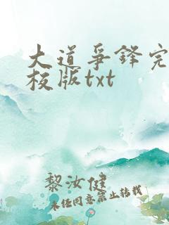 大道争锋完整精校版txt