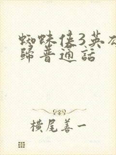 蜘蛛侠3英雄无归普通话