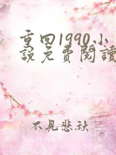 重回1990小说免费阅读