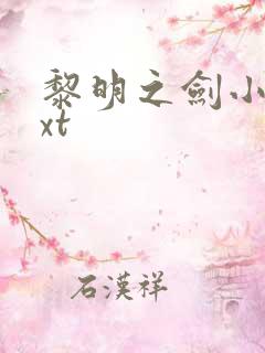 黎明之剑小说txt